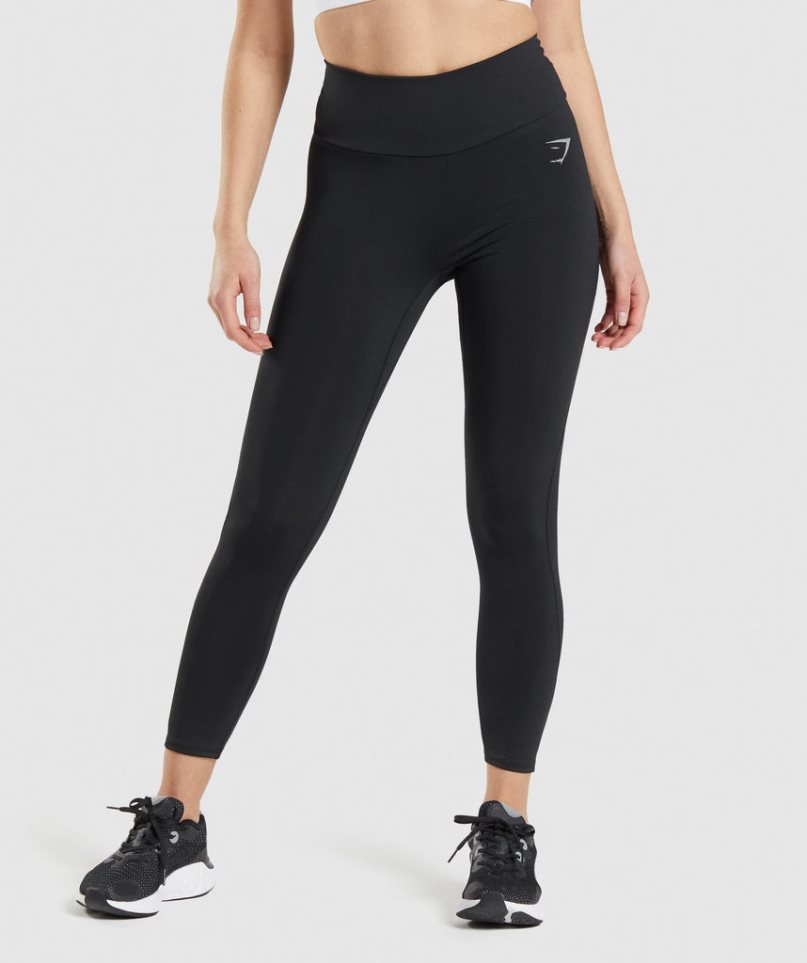 Legginsy Gymshark Speed Damskie Czarne | PL 692PAM